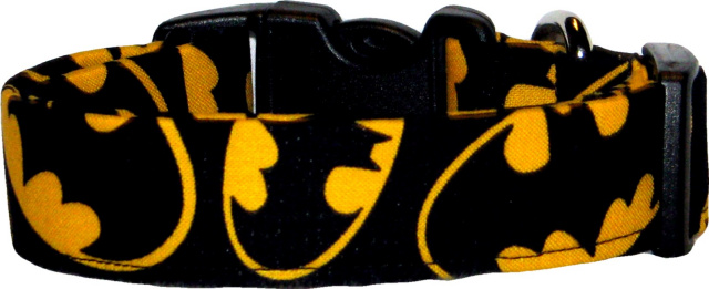 New Batman Symbols Black Dog Collar