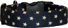 Navy Blue & Tan Stars Handmade Dog Collar