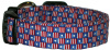 Mini American Flags Handmade Dog Collar