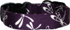 Eggplant Purple Dragonflies Handmade Dog Collar