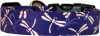 Purple & White Dragonflies Handmade Dog Collar