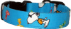 Bright Blue Snoopy Handmade Dog Collar