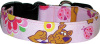 Pink Scooby Doo & Flowers Handmade Dog Collar