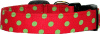 Red & Green Polka Dots Handmade Dog Collar