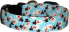Ice Blue Snowmen Handmade Dog Collar
