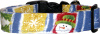 Snowman Blocks Handmade Dog Collar