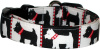 Black & White Scotties Handmade Dog Collar
