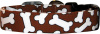 Brown & White Bones Handmade Dog Collar