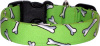 Lime & White Bones Handmade Dog Collar