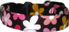 Brown Funky Flowers Handmade Dog Collar
