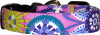 Fuschia Carnival Flowers Handmade Dog Collar
