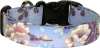 Lavendar Asian Flowers Handmade Dog Collar