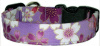 Purple Asian Flowers Handmade Dog Collar