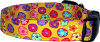 Yellow Retro Posies Handmade Dog Collar