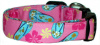 Pink with Blue Flip Flops Handmade Dog Collar