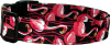 Pink Flamingo Black Handmade Dog Collar