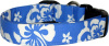 Periwinkle & White Hawaiian Handmade Dog Collar