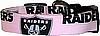 Pink Hand-Dyed Raiders Handmade Dog Collar