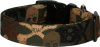 Green Camo Skulls Handmade Dog Collar
