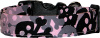Pink Camo Skulls Hand Dyed Handmade Dog Collar