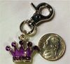 Purple Enamel & Swarovski Crystal Crown Pendant