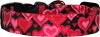 Black Glitter Hearts Handmade Dog Collar