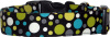 Funky Bright Dots on Black Handmade Dog Collar
