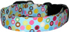 Ice Blue Retro Dots Custom Dog Collar