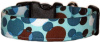 Random Blue & Brown Dots Handmade Dog Collar