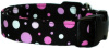 Black & Multi-Pink Polka Dots Custom Dog Collar