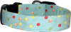Pale Blue & Pastel Dots Handmade Dog Collar