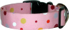 Pink Pop Dots Handmade Dog Collar