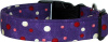 Purple Red White Dots Handmade Dog Collar