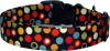 Funky Retro Black Dots Custom Dog Collar