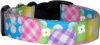 Gingham Easter Eggs Handmade Dog Collar