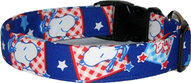 'Famous Dog" Patriotic Dog Collar