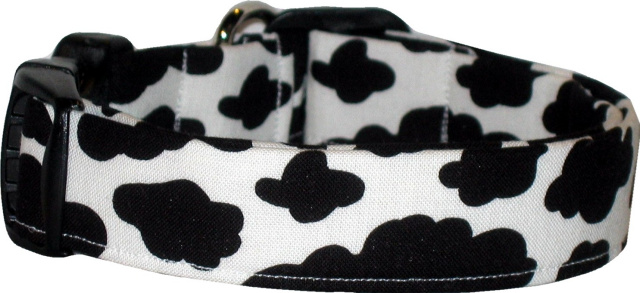Black & White Cow Handmade Dog Collar