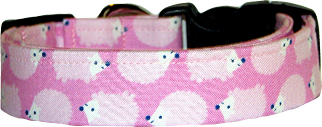 Cute Pink Hedgehogs Dog Collar