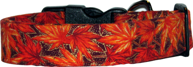 Late Fall Foliage Handmade Dog Collar