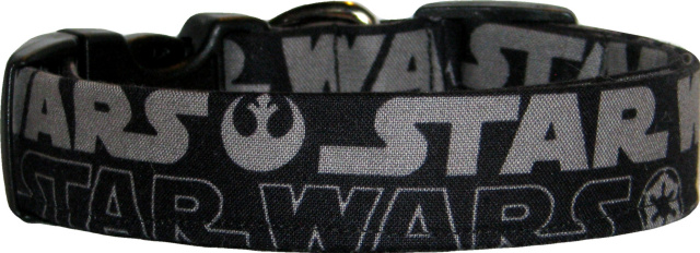 Black Star Wars Handmade Dog Collar