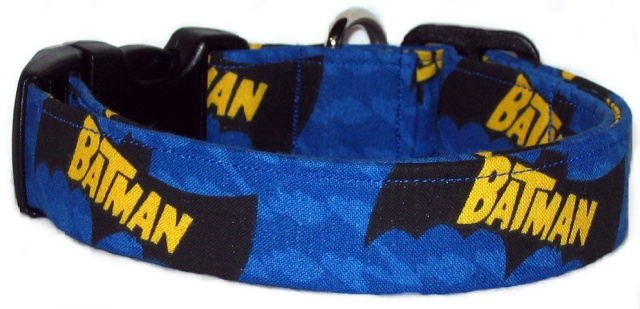 Royal Blue Batman Handmade Dog Collar