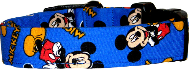 Mickey Mouse Blue Dog Collar