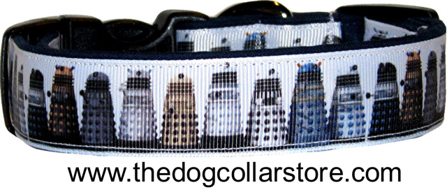 Doctor Who Daleks Ribbon Dog Collar