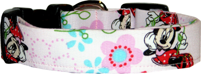 Light Pink Minnie Mouse Dog Collar