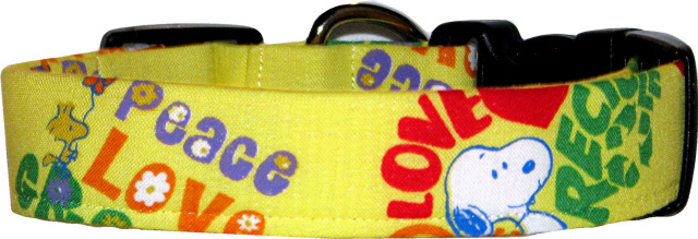 Peace, Love & "Famous Dog" Dog Collar