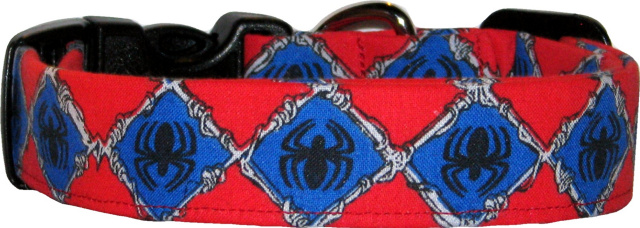 Spiderman Spiders Handmade Dog Collar