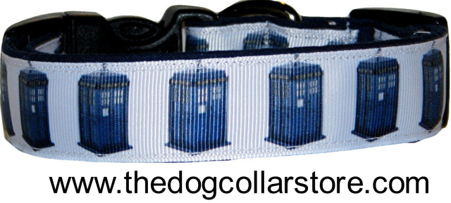 Doctor Who TARDIS Ribbon Dog Collar