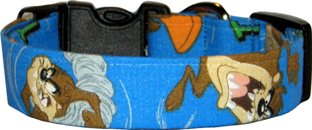 Taz Tazmanian Devil Blue Dog Collar