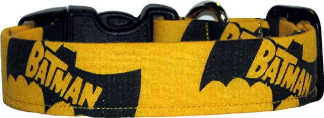 Yellow Batman Handmade Dog Collar