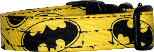 Yellow Brick Batman Handmade Dog Collar
